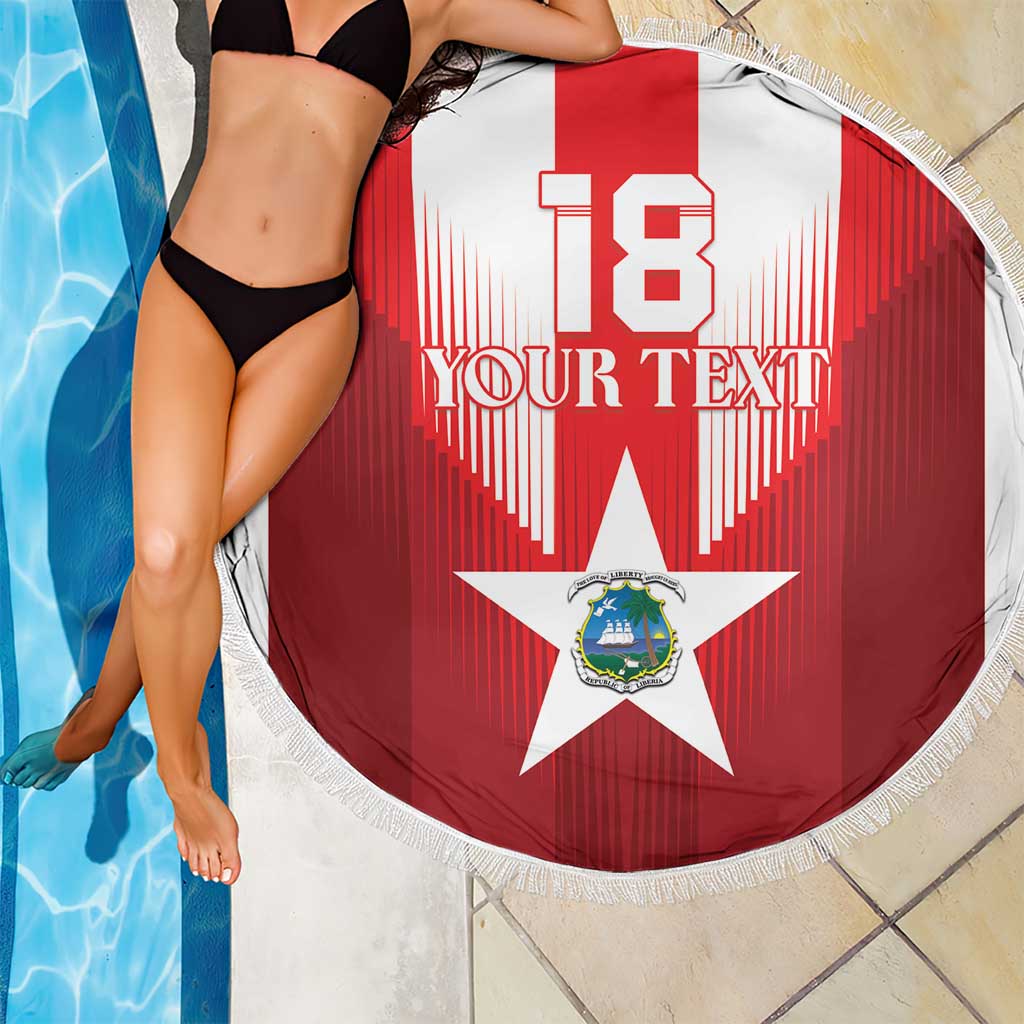 Custom Liberia Football Beach Blanket Lone Stars Go Champion
