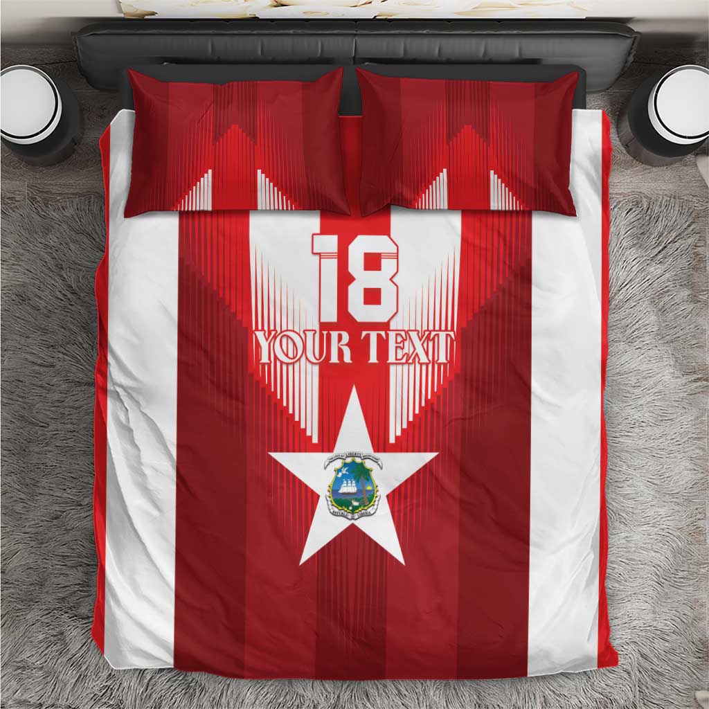 Custom Liberia Football Bedding Set Lone Stars Go Champion