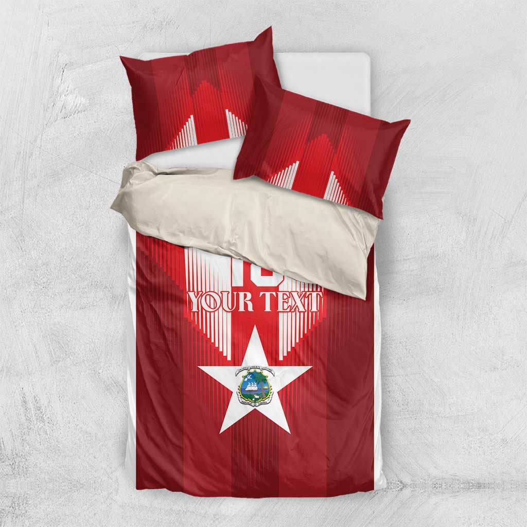 Custom Liberia Football Bedding Set Lone Stars Go Champion