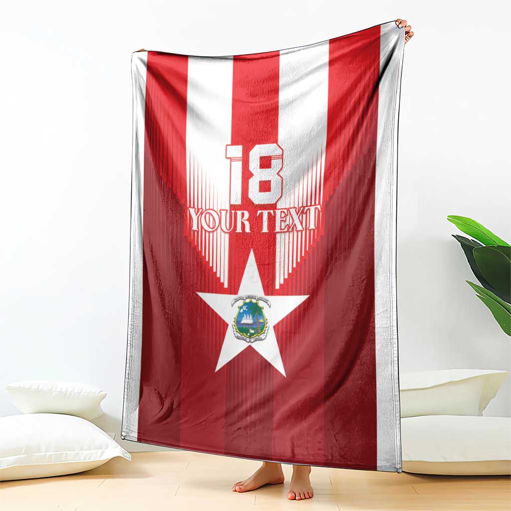 Custom Liberia Football Blanket Lone Stars Go Champion