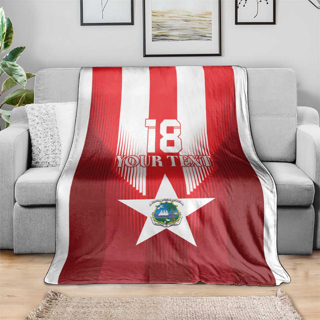 Custom Liberia Football Blanket Lone Stars Go Champion
