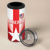 Custom Liberia Football 4 in 1 Can Cooler Tumbler Lone Stars Go Champion