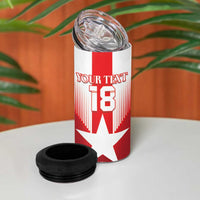 Custom Liberia Football 4 in 1 Can Cooler Tumbler Lone Stars Go Champion