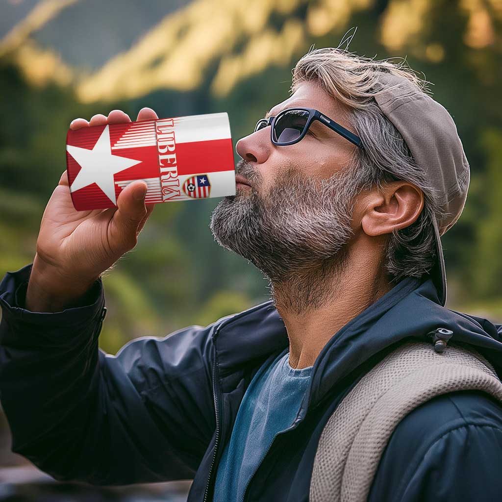 Custom Liberia Football 4 in 1 Can Cooler Tumbler Lone Stars Go Champion