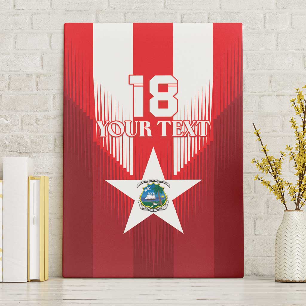 Custom Liberia Football Canvas Wall Art Lone Stars Go Champion