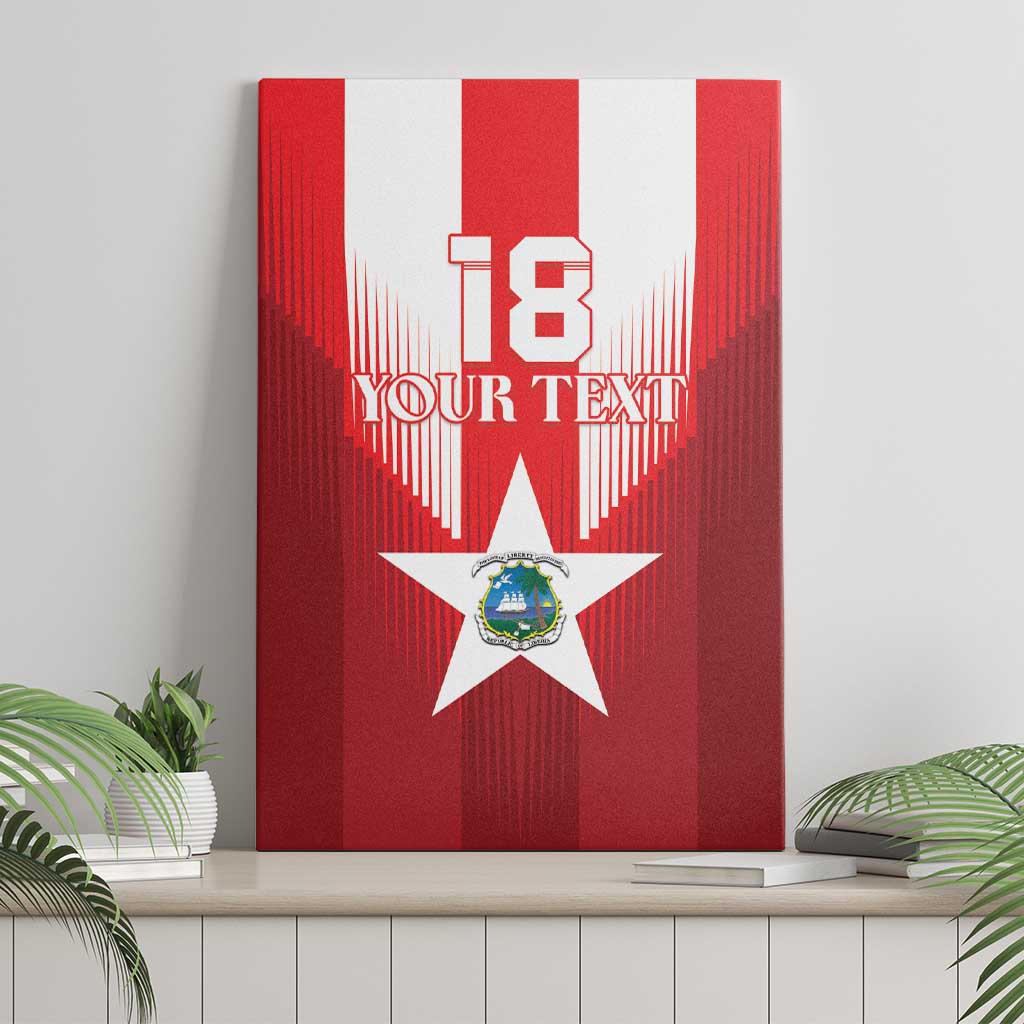 Custom Liberia Football Canvas Wall Art Lone Stars Go Champion