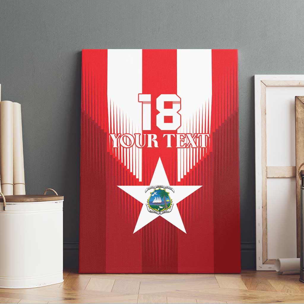 Custom Liberia Football Canvas Wall Art Lone Stars Go Champion