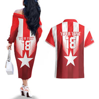 Custom Liberia Football Couples Matching Off The Shoulder Long Sleeve Dress and Hawaiian Shirt Lone Stars Go Champion