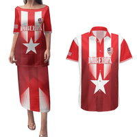 Custom Liberia Football Couples Matching Puletasi and Hawaiian Shirt Lone Stars Go Champion