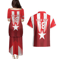 Custom Liberia Football Couples Matching Puletasi and Hawaiian Shirt Lone Stars Go Champion