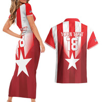 Custom Liberia Football Couples Matching Short Sleeve Bodycon Dress and Hawaiian Shirt Lone Stars Go Champion