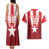 Custom Liberia Football Couples Matching Tank Maxi Dress and Hawaiian Shirt Lone Stars Go Champion