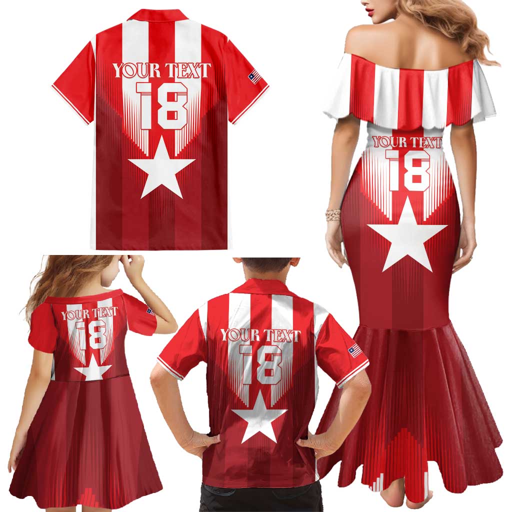 Custom Liberia Football Family Matching Mermaid Dress and Hawaiian Shirt Lone Stars Go Champion