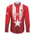 Custom Liberia Football Family Matching Off Shoulder Short Dress and Hawaiian Shirt Lone Stars Go Champion