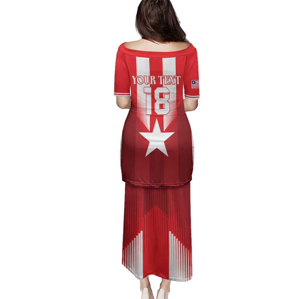 Custom Liberia Football Family Matching Puletasi and Hawaiian Shirt Lone Stars Go Champion