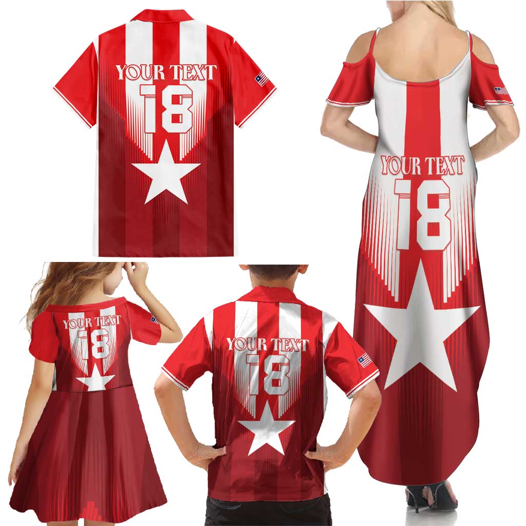 Custom Liberia Football Family Matching Summer Maxi Dress and Hawaiian Shirt Lone Stars Go Champion