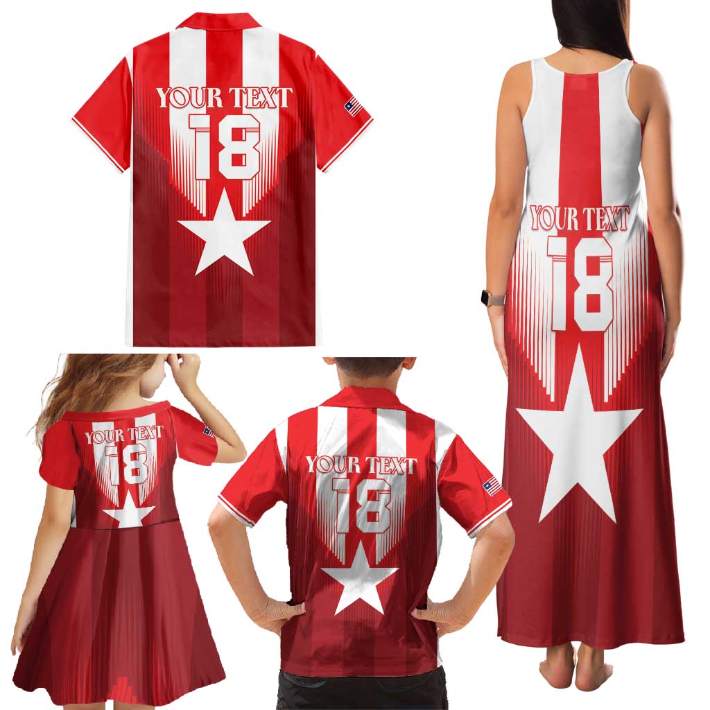 Custom Liberia Football Family Matching Tank Maxi Dress and Hawaiian Shirt Lone Stars Go Champion