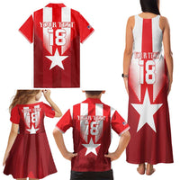 Custom Liberia Football Family Matching Tank Maxi Dress and Hawaiian Shirt Lone Stars Go Champion