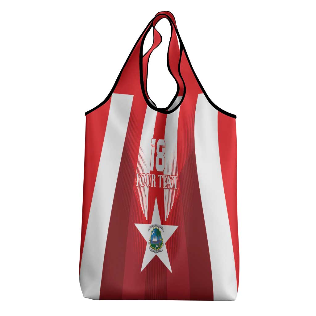 Custom Liberia Football Grocery Bag Lone Stars Go Champion