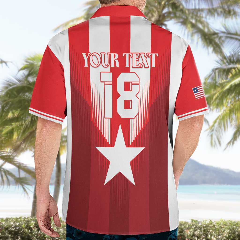 Custom Liberia Football Hawaiian Shirt Lone Stars Go Champion