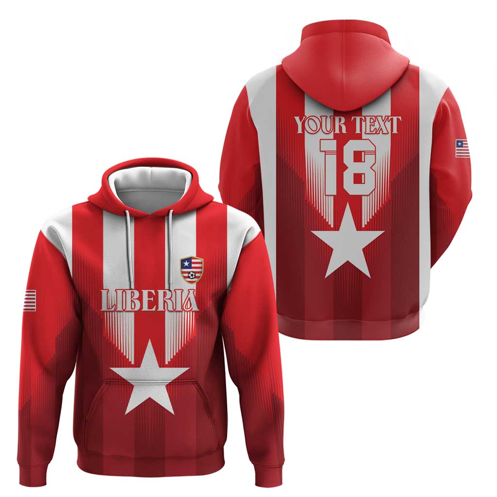 Custom Liberia Football Hoodie Lone Stars Go Champion