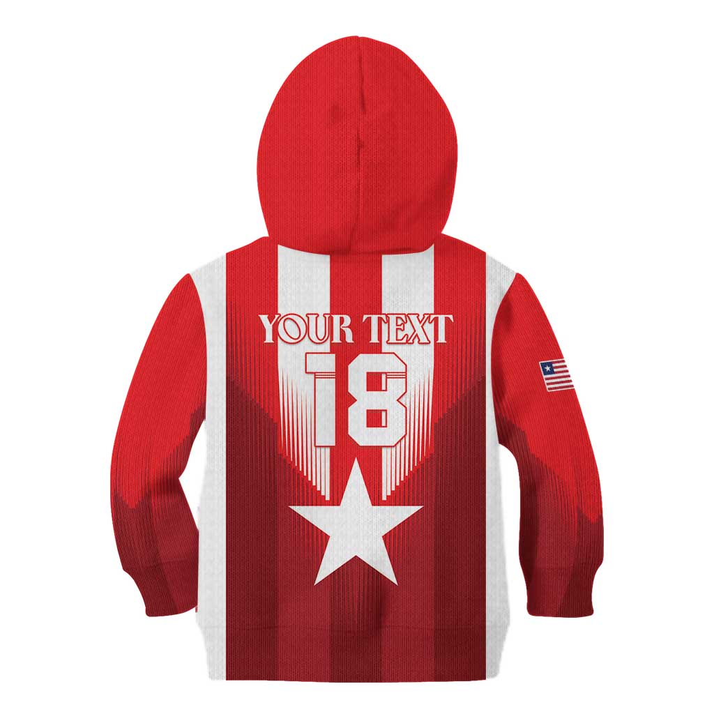 Custom Liberia Football Kid Hoodie Lone Stars Go Champion