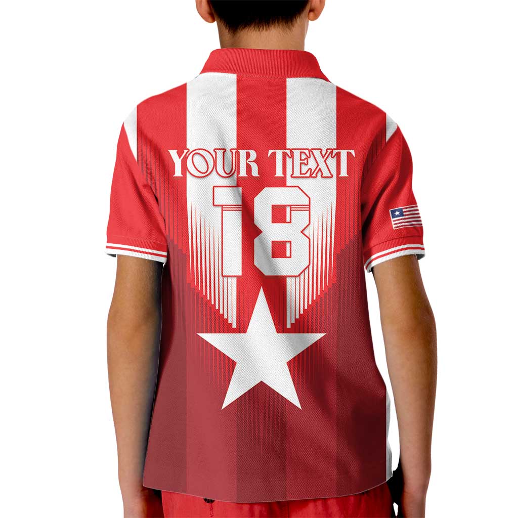 Custom Liberia Football Kid Polo Shirt Lone Stars Go Champion