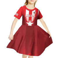 Custom Liberia Football Kid Short Sleeve Dress Lone Stars Go Champion