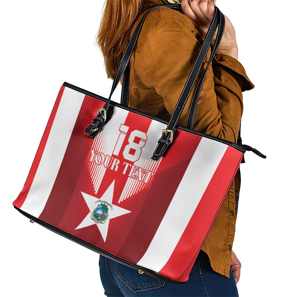 Custom Liberia Football Leather Tote Bag Lone Stars Go Champion