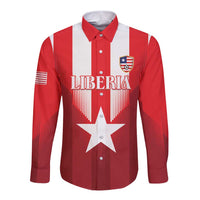 Custom Liberia Football Long Sleeve Button Shirt Lone Stars Go Champion