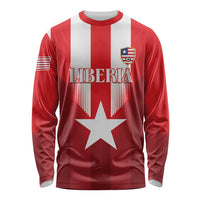 Custom Liberia Football Long Sleeve Shirt Lone Stars Go Champion