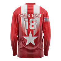 Custom Liberia Football Long Sleeve Shirt Lone Stars Go Champion