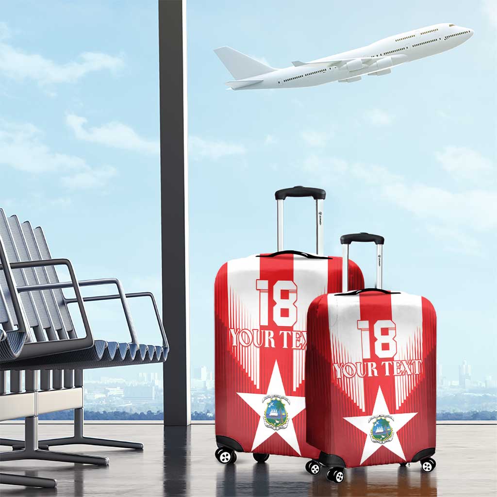 Custom Liberia Football Luggage Cover Lone Stars Go Champion
