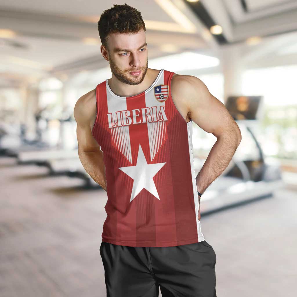 Custom Liberia Football Men Tank Top Lone Stars Go Champion
