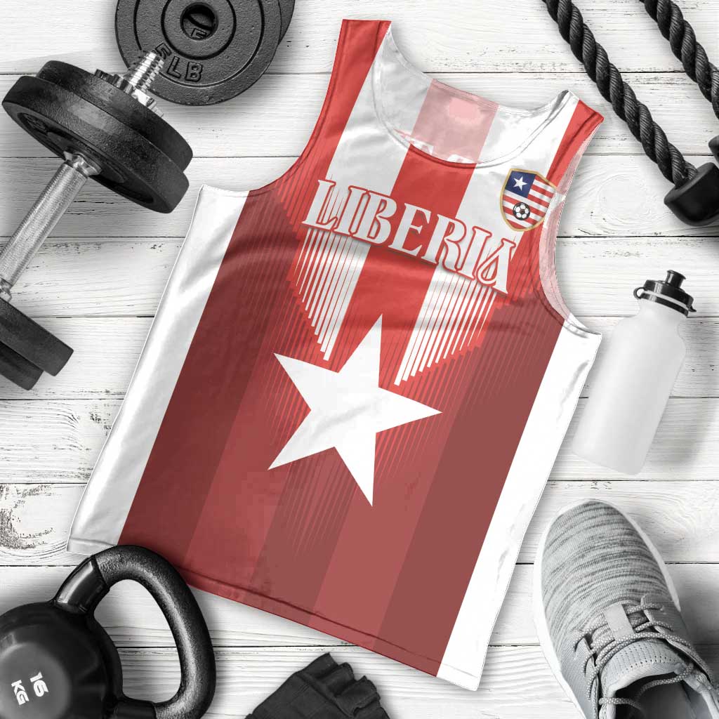 Custom Liberia Football Men Tank Top Lone Stars Go Champion