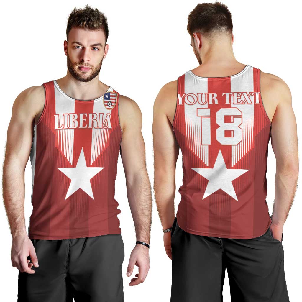 Custom Liberia Football Men Tank Top Lone Stars Go Champion