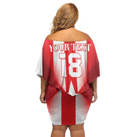 Custom Liberia Football Off Shoulder Short Dress Lone Stars Go Champion
