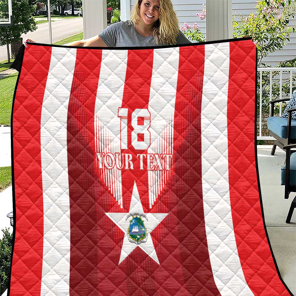 Custom Liberia Football Quilt Lone Stars Go Champion