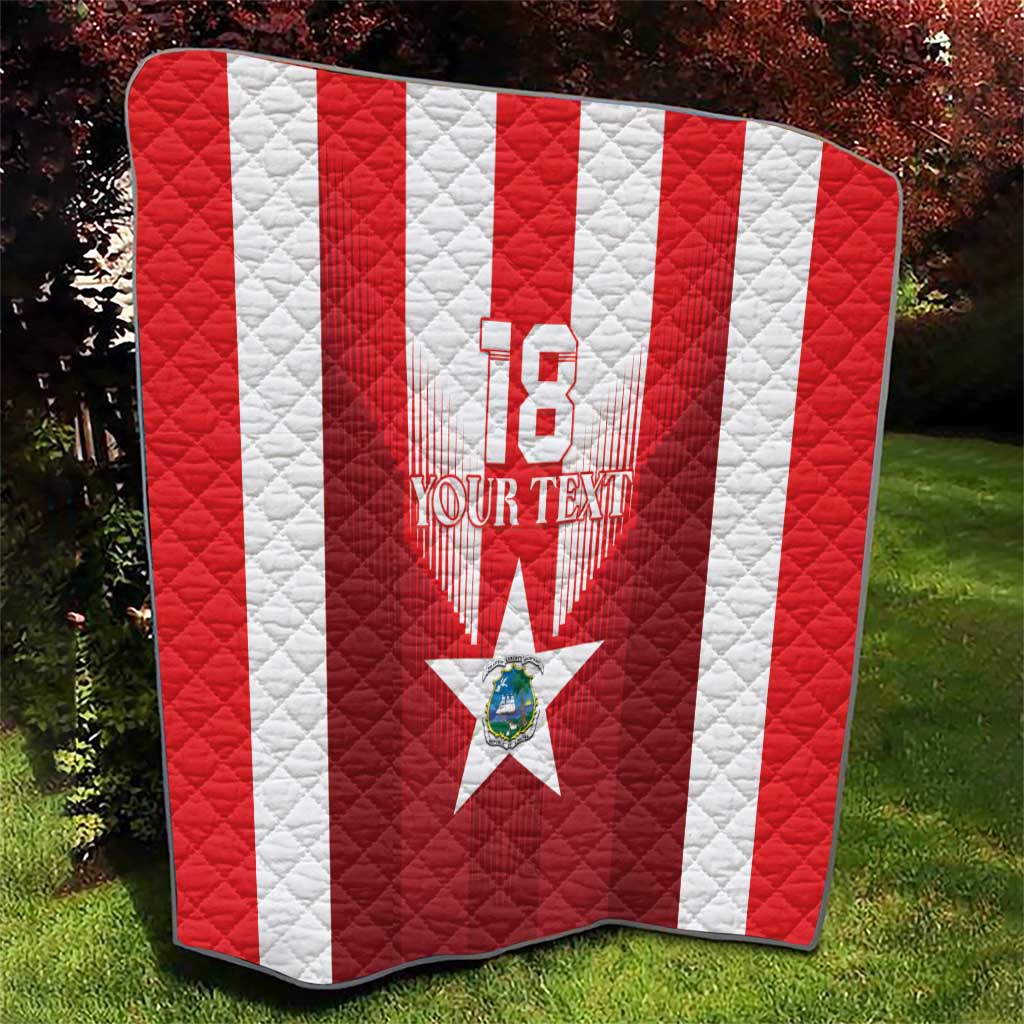 Custom Liberia Football Quilt Lone Stars Go Champion