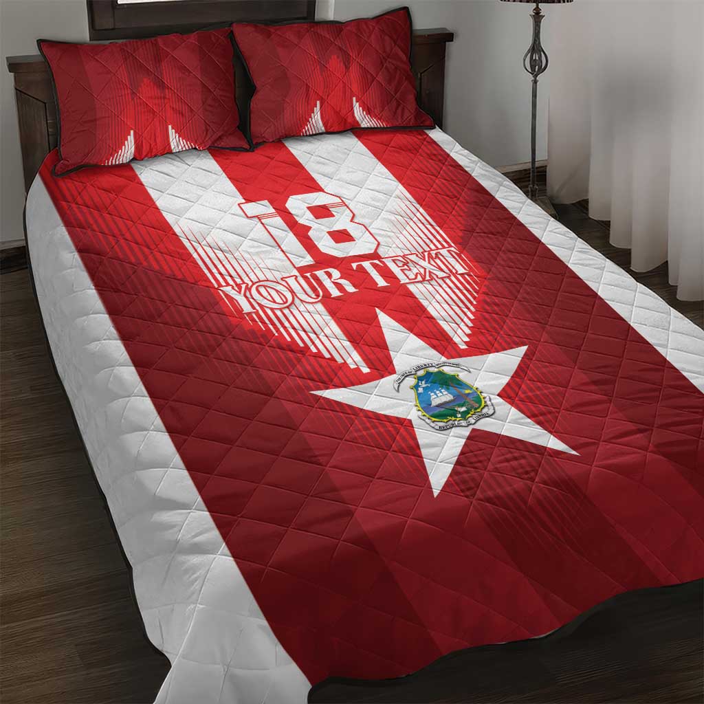 Custom Liberia Football Quilt Bed Set Lone Stars Go Champion