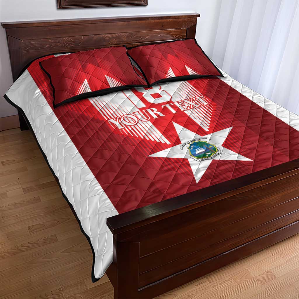 Custom Liberia Football Quilt Bed Set Lone Stars Go Champion