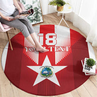 Custom Liberia Football Round Carpet Lone Stars Go Champion