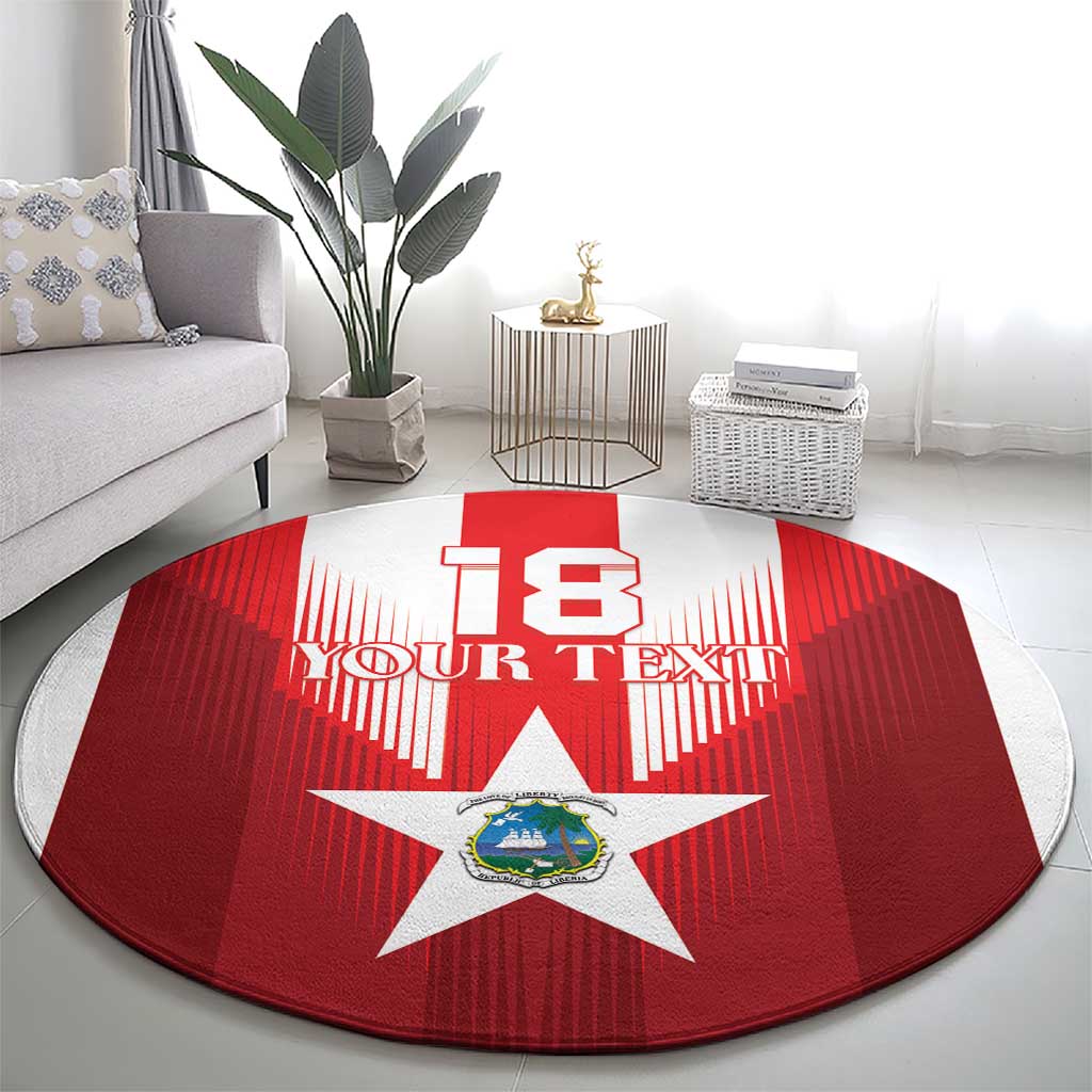 Custom Liberia Football Round Carpet Lone Stars Go Champion