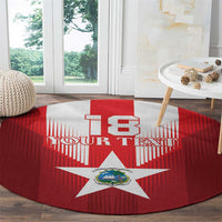 Custom Liberia Football Round Carpet Lone Stars Go Champion