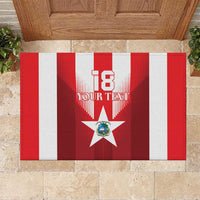 Custom Liberia Football Rubber Doormat Lone Stars Go Champion