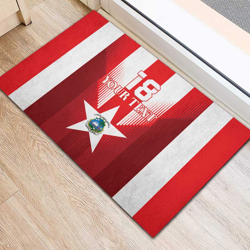 Custom Liberia Football Rubber Doormat Lone Stars Go Champion