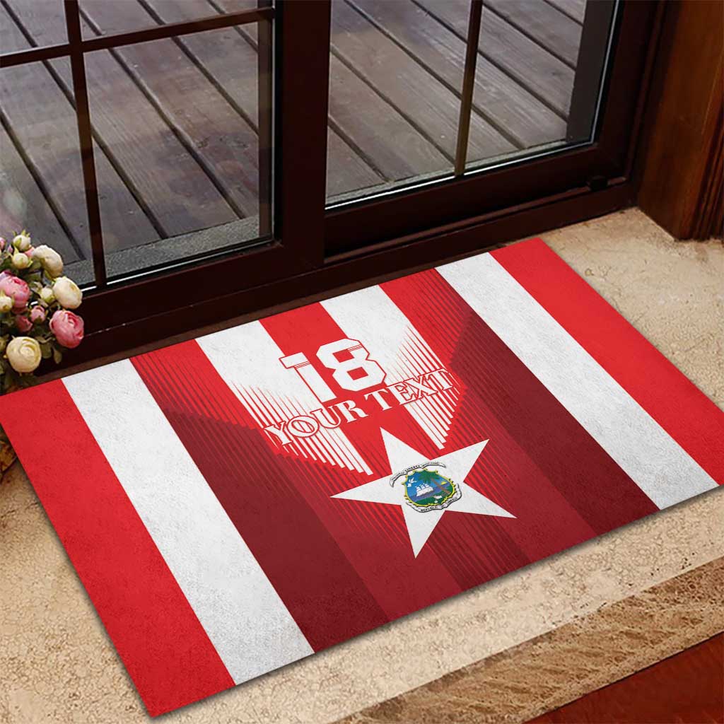 Custom Liberia Football Rubber Doormat Lone Stars Go Champion