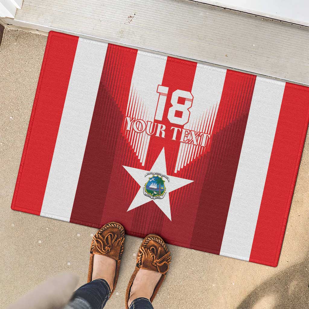 Custom Liberia Football Rubber Doormat Lone Stars Go Champion