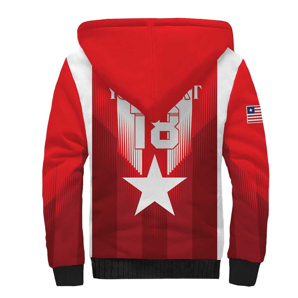 Custom Liberia Football Sherpa Hoodie Lone Stars Go Champion