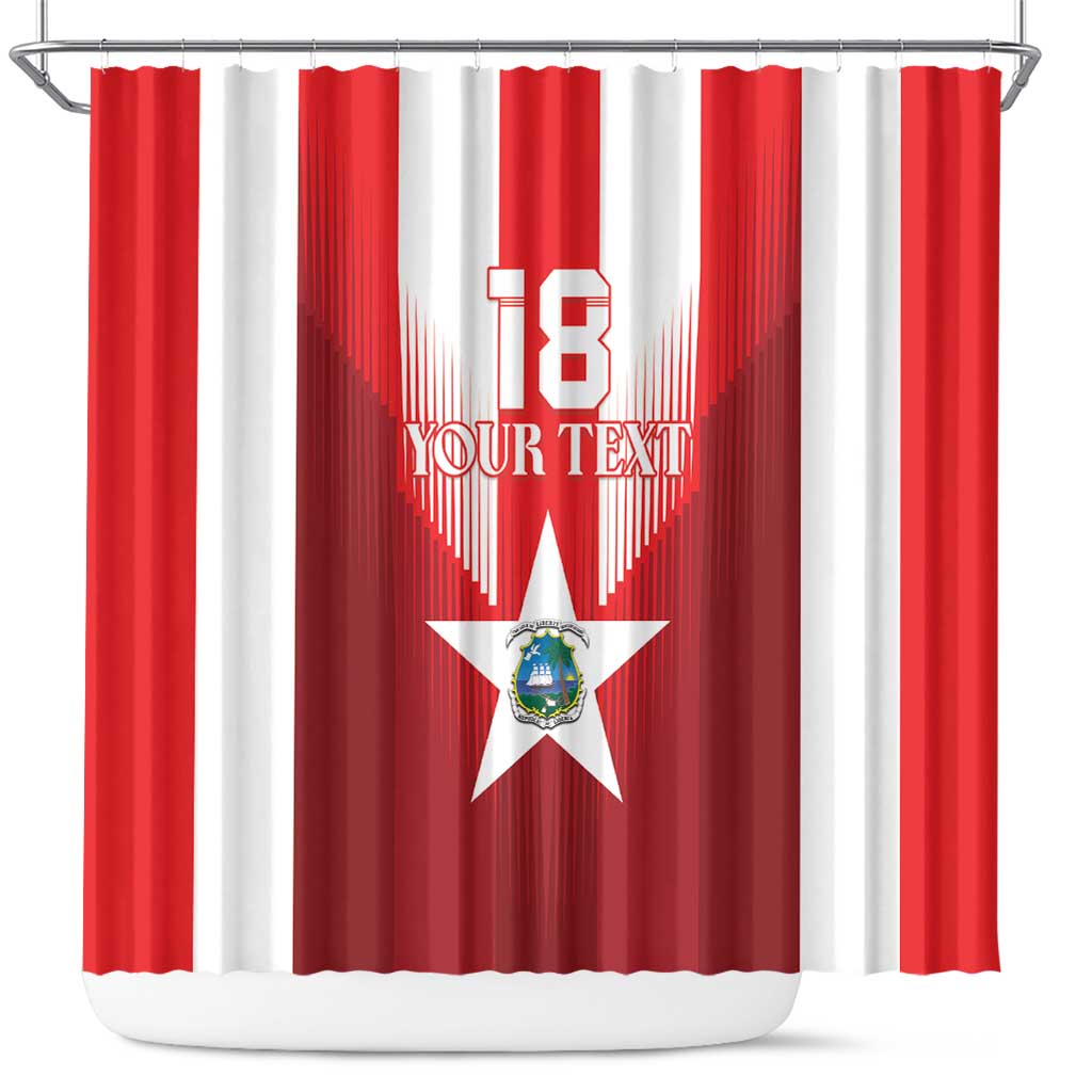 Custom Liberia Football Shower Curtain Lone Stars Go Champion